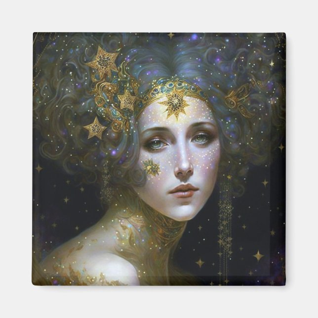 Cosmic Goddess Fantasy Art Magnet (Front)