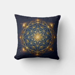 Cosmic Golden Blueprint Cushion