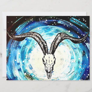 cosmic goth skull art