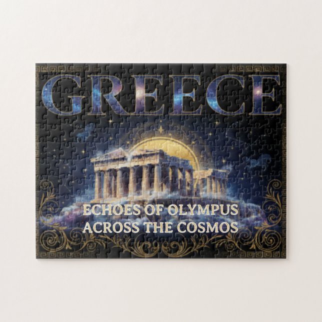Cosmic Greece Ancient Temple Celestial Art Jigsaw Puzzle (Horizontal)