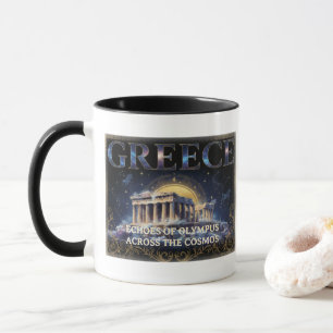 Cosmic Greece Ancient Temple Celestial Art Mug