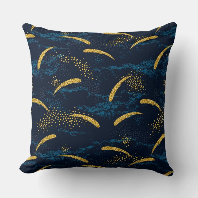 Cosmic Green And Gold  Cushion (Front)