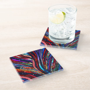 Cosmic Groove Trivet Glass Coaster