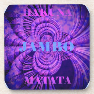Cosmic Hakuna Art Print Coaster