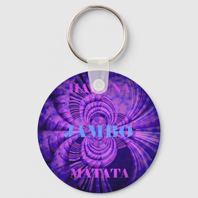 Cosmic Hakuna Art Print Key Ring (Front)