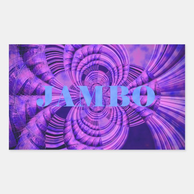 Cosmic Hakuna Art Print Rectangular Sticker (Front)
