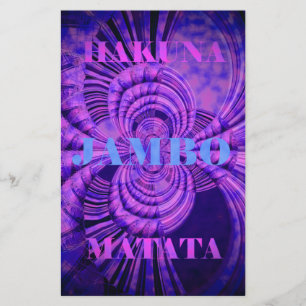 Cosmic Hakuna Art Print Stationery