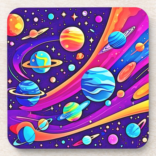 Cosmic Harmony Art Coaster (Front)
