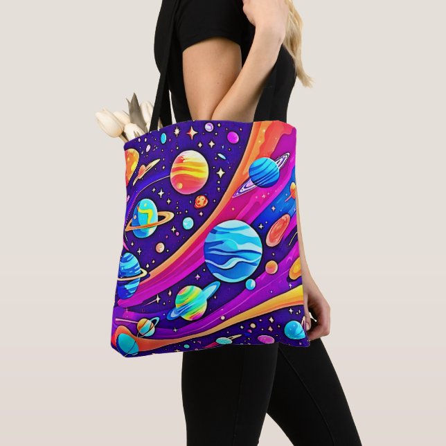 Cosmic Harmony Art Tote Bag (Close Up)