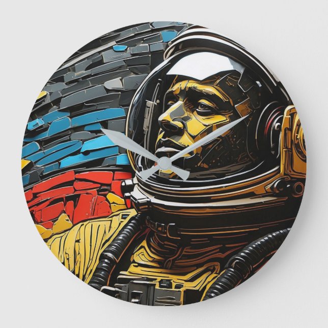 Cosmic Harmony: Astronaut Wall Clock (Front)
