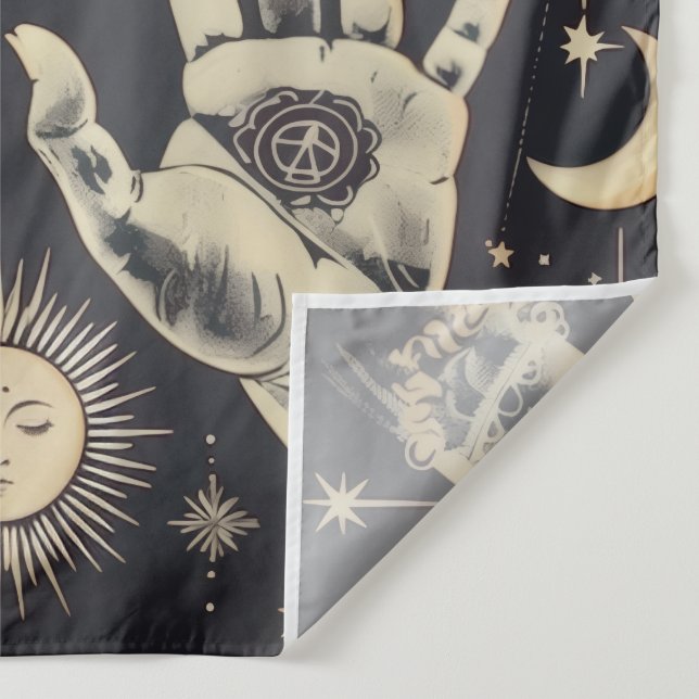 🌙 Cosmic Harmony Sun & Moon Tapestry (Detail)