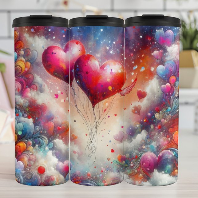 Cosmic Heart Balloon Galaxy Thermal Tumbler (Creator Uploaded)
