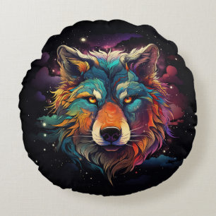 Cosmic Howl Round Cushion