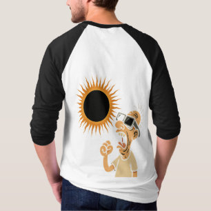 Cosmic Humour – Fun Eclipse Ringer Tee for Men