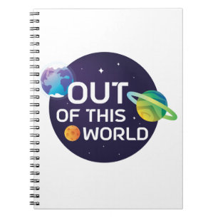 Cosmic Illustration Out of this World Outer Space Notebook