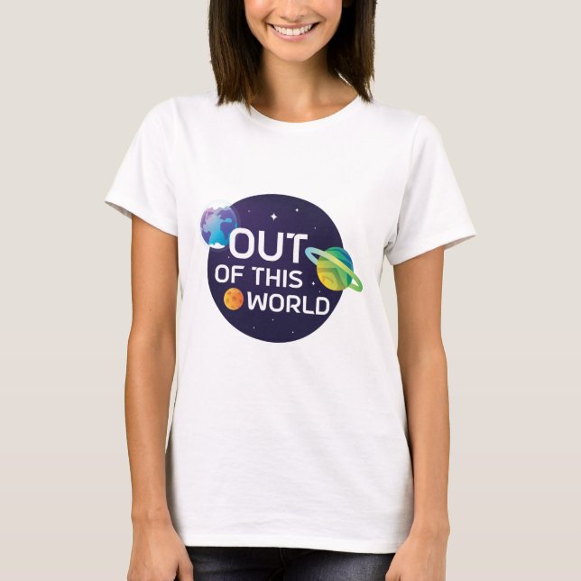 Cosmic Illustration Out of this World Outer Space T-Shirt (Front)