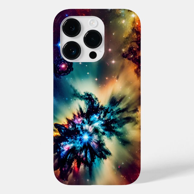 Cosmic indigo exploded mesmerising space landscape Case-Mate iPhone case (Back)