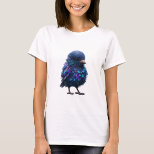 Cosmic Indigo Feathered Fledgling Women T-Shirt