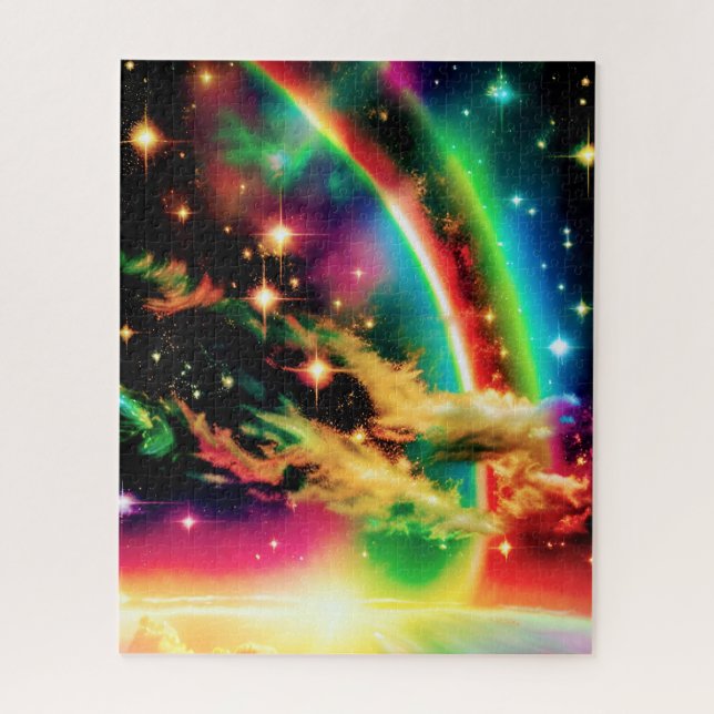 Cosmic Indigo Interstellar Event in Magical Space Jigsaw Puzzle (Vertical)