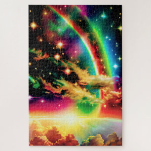 Cosmic Indigo Interstellar Event in Majestic Space Jigsaw Puzzle