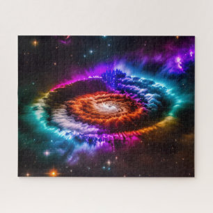 Cosmic Indigo Spiral Galaxy in Outer Space Jigsaw Puzzle