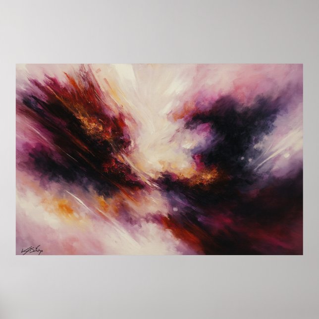 Cosmic Inferno Abstract Explosion Poster (Front)