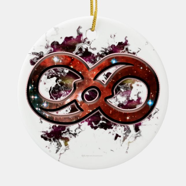 Cosmic Infinity Ceramic Ornament (Front)