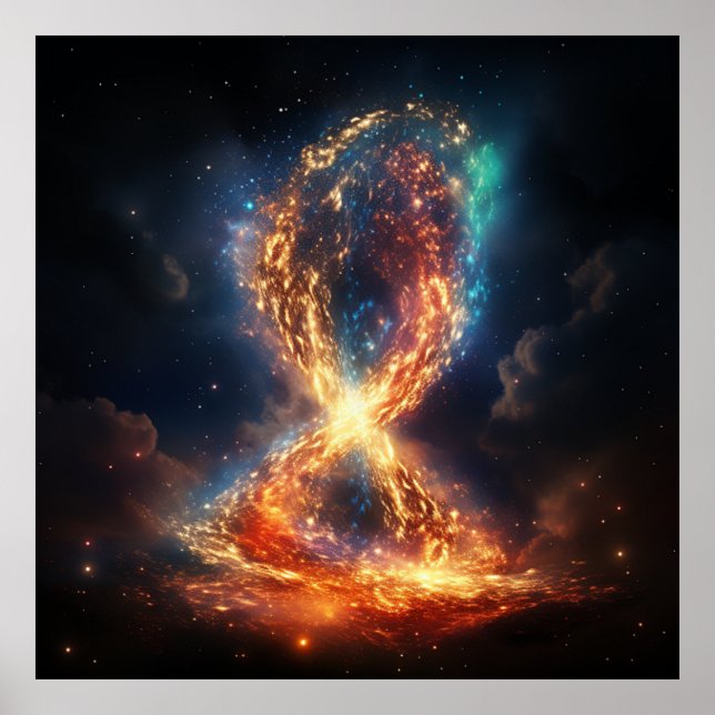 Cosmic Infinity Symbol  Poster (Front)