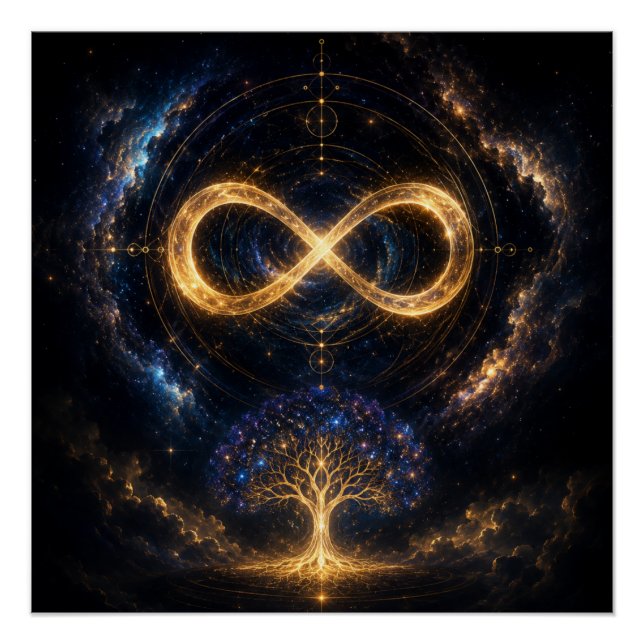 Cosmic Infinity Tree Of Life Glossy Poster (Front)