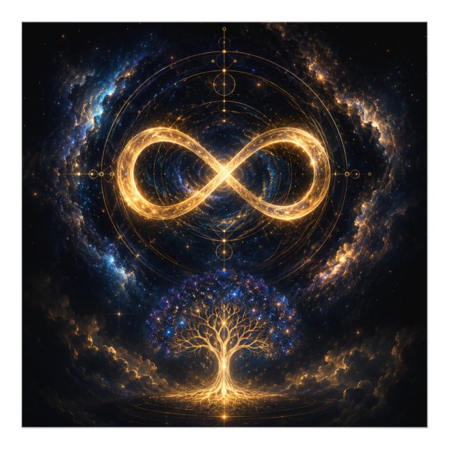 Cosmic Infinity Tree Of Life Photo Print (Front)