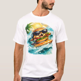 Cosmic Island Burger T-Shirt | Funny Space Food Ar