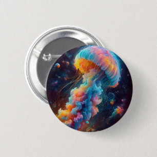 Cosmic Jellyfish Artwork 6 Cm Round Badge
