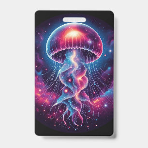 Cosmic Jellyfish Artwork Galaxy ID Badge