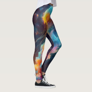 Cosmic Jellyfish Artwork Leggings