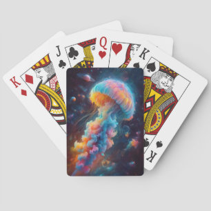 Cosmic Jellyfish Artwork Playing Cards