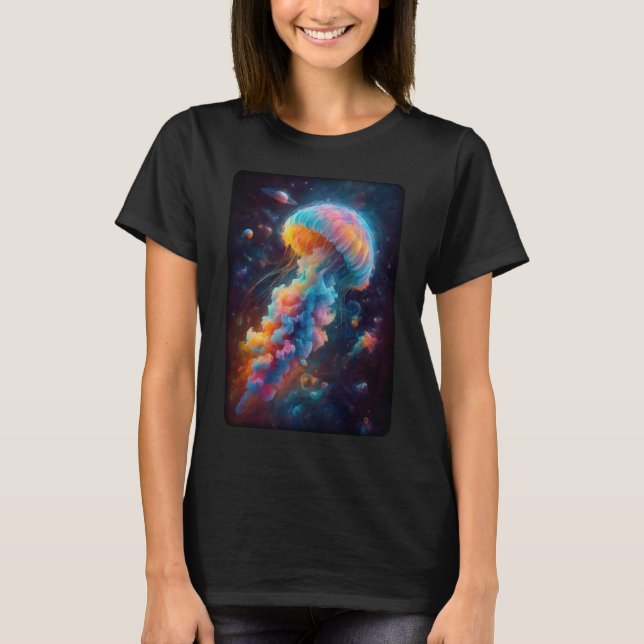 Cosmic Jellyfish Artwork T-Shirt (Front)