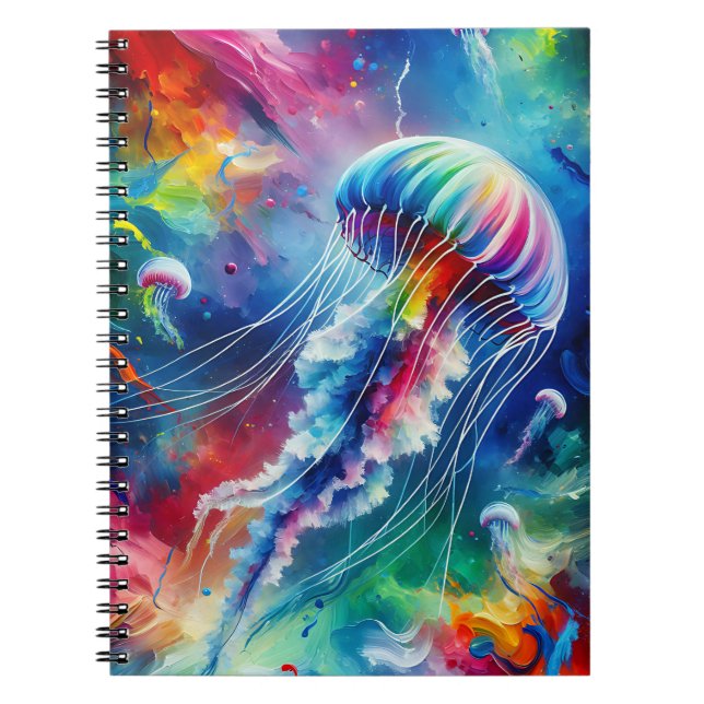 Cosmic Jellyfish Drift Notebook (Front)