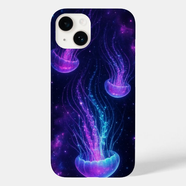 Cosmic Jellyfish Space Aesthetic iPhone Case (Back)