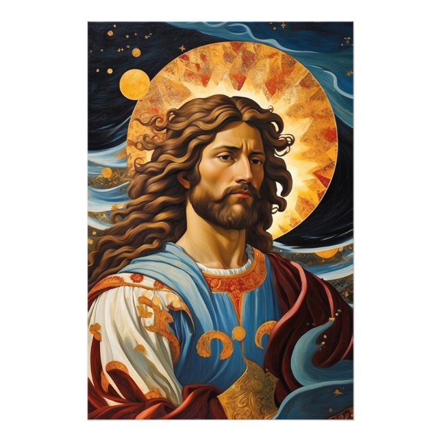 *~*  Cosmic Jesus Concerned  Universe Earth  AP50  Photo Print (Front)