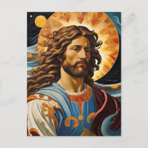 *~*  Cosmic Jesus Concerned  Universe Earth  AP50  Postcard
