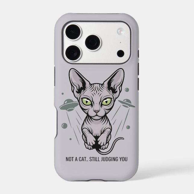 Cosmic Judging Sphynx Cat Art (Back)