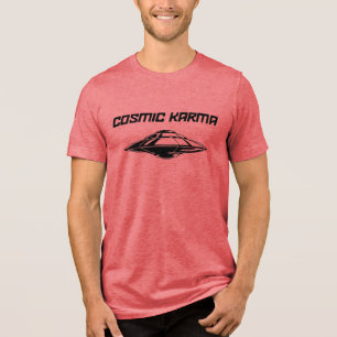 Cosmic Karma (Fire Ball Red & Black)  Tri-Blend Shirt