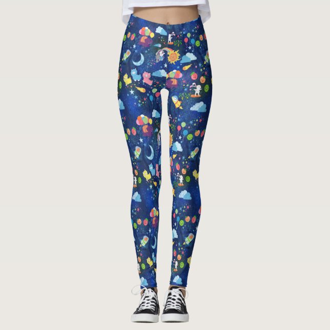 Cosmic Kawaii Leggings (Front)