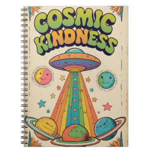 Cosmic Kindness Spiral Notebook Cute Space