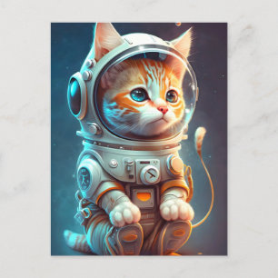 Cosmic Kitty Cat Postcard
