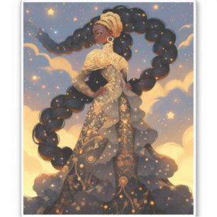 Cosmic Lady African American Fantasy Art