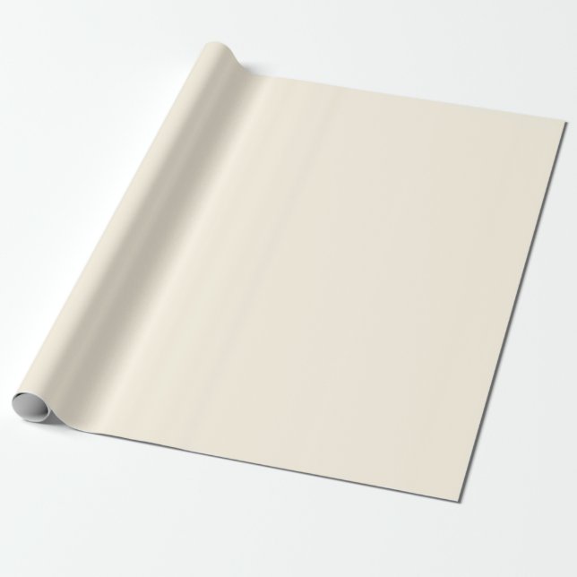 Cosmic Latte Solid Colour Wrapping Paper (Unrolled)
