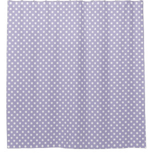 Cosmic lavender/purple polka dots shower curtain