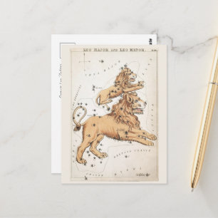 Cosmic Leo Zodiac Postcard