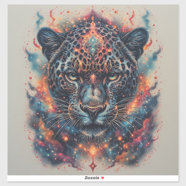 Cosmic Leopard Portrait With Mystical Effect (Sheet)